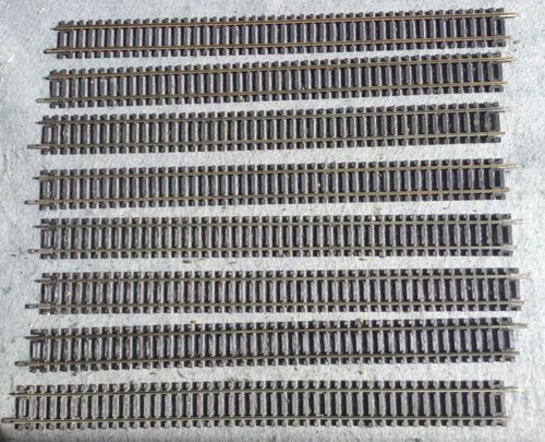 Peco Nickel Silver 00 Gauge Track ST-201 Double Straight x 8 (Hornby R601 equiv) — image 1