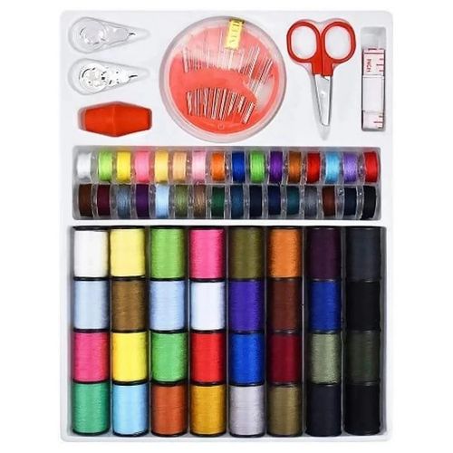 64PCS Sewing Thread Kit Polyester Bobbins Assorted Colors Hand Machine Sewing — image 7