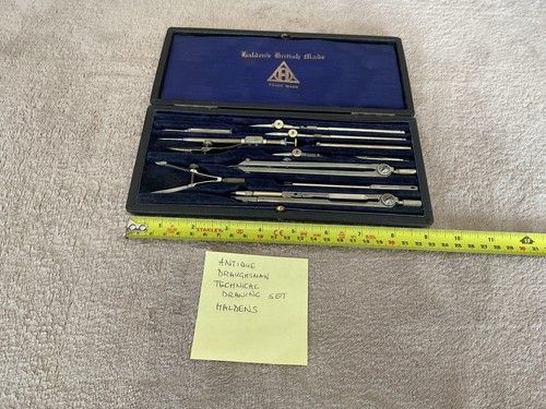 Antique Technical Drawing Instrument Set 1920s Complete Set