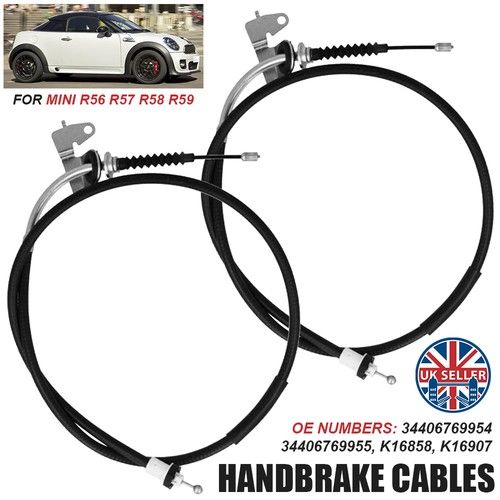 2x HandBrake Cables Rear for Mini Mini R56 R57 R58 R59 34406769954 34406769955