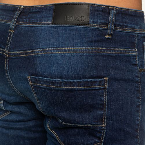 Enzo Slim Fit Jeans Mens Skinny Leg Stretch Denim Trousers Cotton Pants UK Sizes — image 5