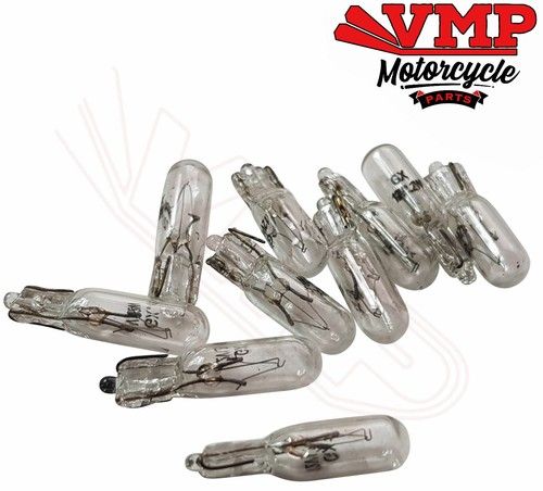 10x 5mm SMALL-T5-CLEAR-12v-1.2w Wedge LAMPS FRUIT MACHINES Arcade Quiz BULBS