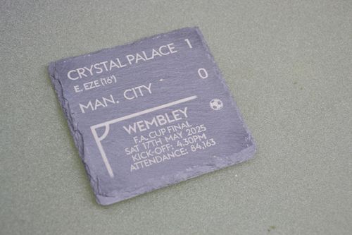 Crystal Palace 1 - 0 Man. City - 2025 FA Cup Final Game Slate Coaster   — image 6