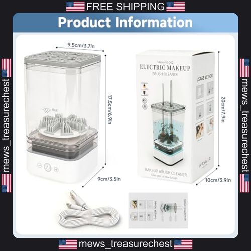 Electric Makeup Brush Cleaner Machine for All Sizes, USB Powered, Deep Cleaning — image 5
