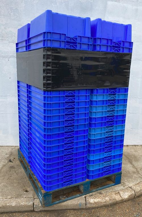 24 x Strong Plastic Stackable Nestable Storage Boxes 60 x 50 x 25cm Fish Landing — image 4