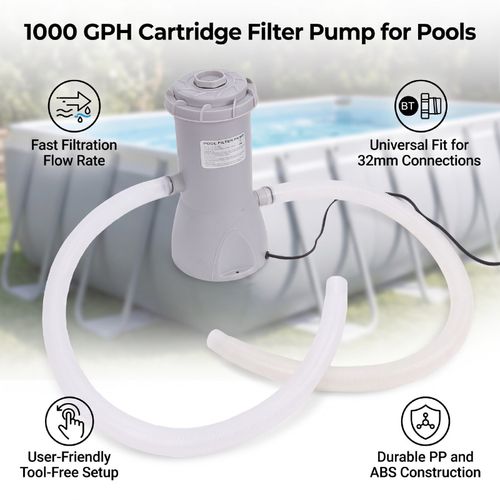 Above Ground Pool Filter Pump 1000 GPH Powerful Swimming Pool Cartridge Filter — image 11