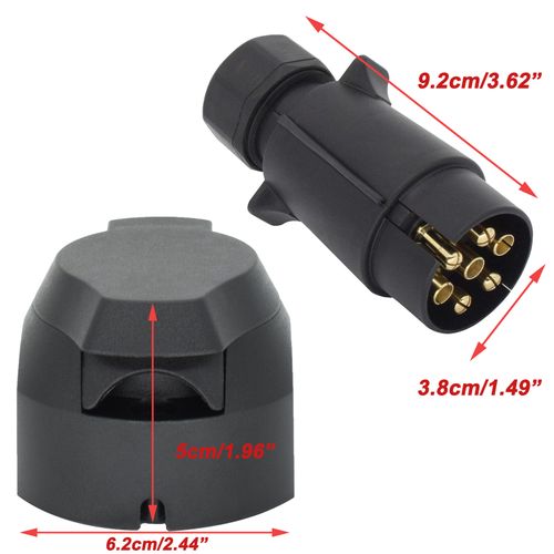 7 PIn Towing Electrics Plug Socket 12V Trailer Caravan Tow Lights Connector NEW — image 5
