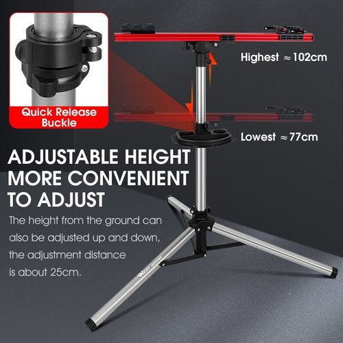 Foldable Bike Repair Work Stand Adjustable Bicycle Maintenance Display Rack Tool — image 8