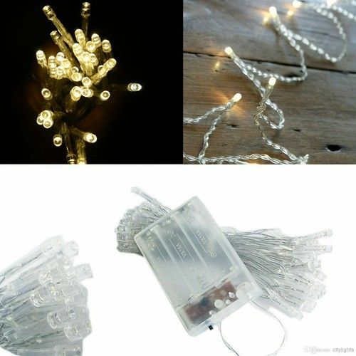 Flashing/Steady Battery Operated 20-100 LED String Fairy Lights Xmas Tree Decor