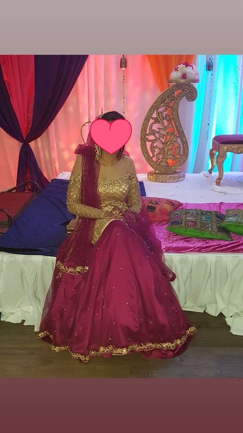 Mongas Indian Beige And Pink Lahenga — image 5