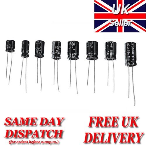Radial Aluminium Electrolytic Capacitor 6.3V-250V 0.1uF-22000uF - High Quality