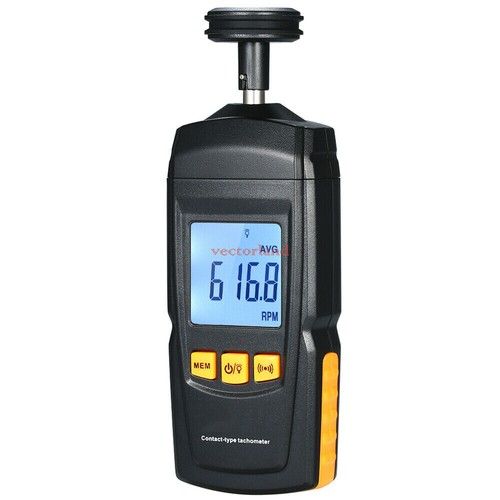 Digital Contact Tachometer 0.5~19999 Speed Tach Meter RPM Gauge Handheld