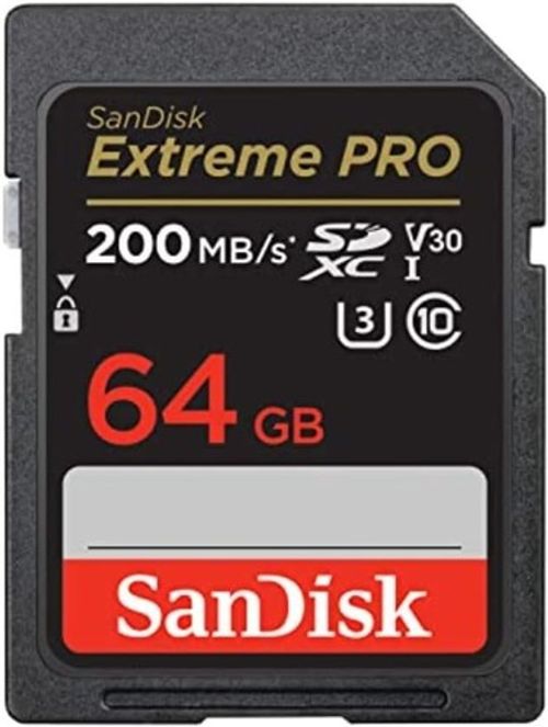 SanDisk 64GB Extreme PRO SDXC card SD Card V30 Memory Card 4K UHD, up to 200MB/s