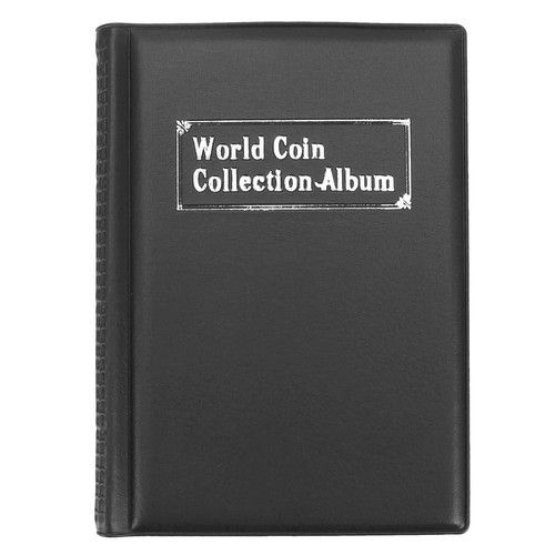 COIN ALBUM for 120 coins perfect for 50p £1 £2 COINS FOLDER BOOK COLLECTOR Black