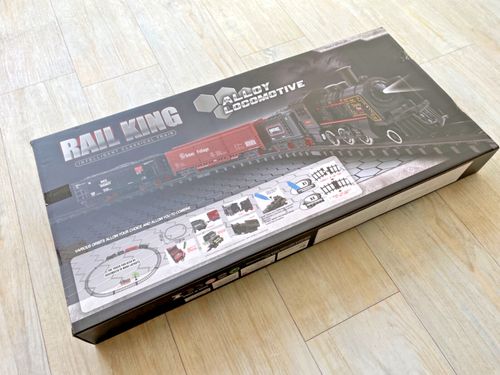 XL Metal loco Steam Railway Train Set. Real steam w sounds . Classic, vintage — image 9