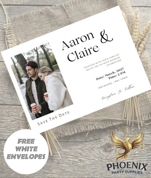 Personalised Custom Photo Wedding Reception Or Evening Invitations