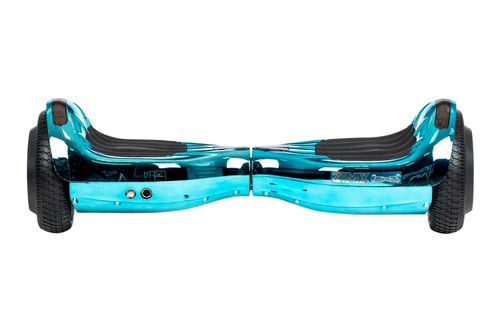 Blue / Turquoise Chrome Hoverboard Swegway with Bluetooth and LED wheels UL2272 — image 6