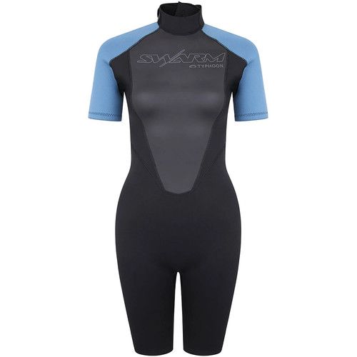 typhoon swarm3 women shorty wetsuit Black blue steel size 12
