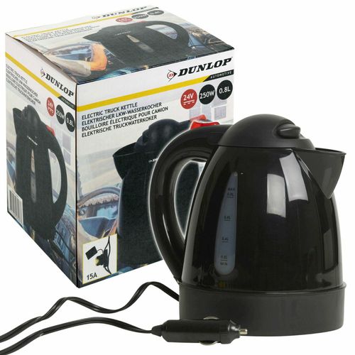Dunlop 0.8Ltr 24V Truckers Kettle 250W Water Heater Car Lorry Truck Camper Van — image 1