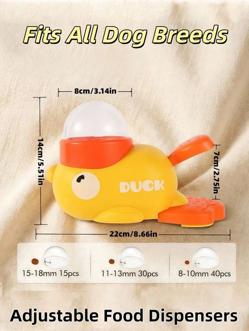 Dog Snack Dispenser Toy Interactive Slow Feeder Puzzle Duck Design UK — image 9