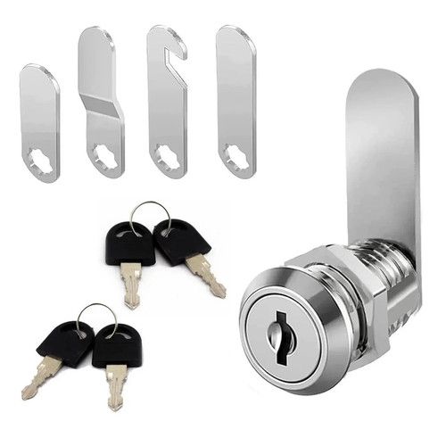 Letter Box Lever Lock 16mm with Keys and Plates for Cupboard Cabinet Furniture