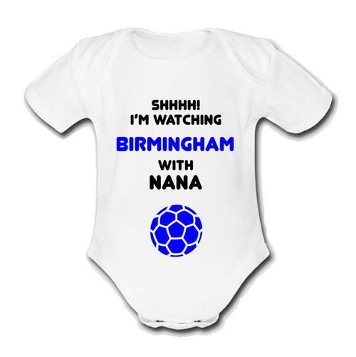 BIRMINGHAM @city Babygrow Baby vest grow gift watching with daddy etc football — image 4
