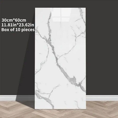 10-50X PVC Marble Tiles Wall Sticker Self-Adhesive Stick Kitchen Bathroom Decor