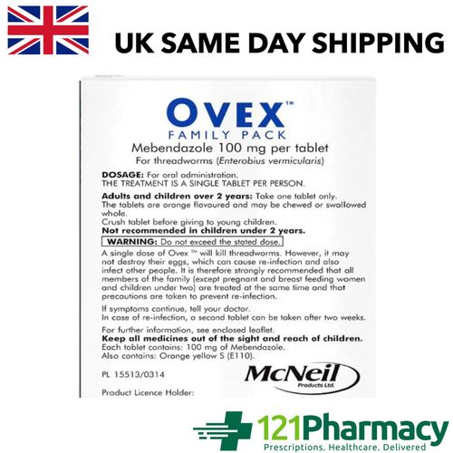Ovex Family Pack - 4 Threadworm Treatment Tablets - READ DESCRIPTION — image 2
