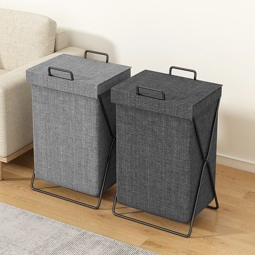 Laundry Basket Dirty Washing Wash For Clothes Bin Foldable Storage Bag With Lid