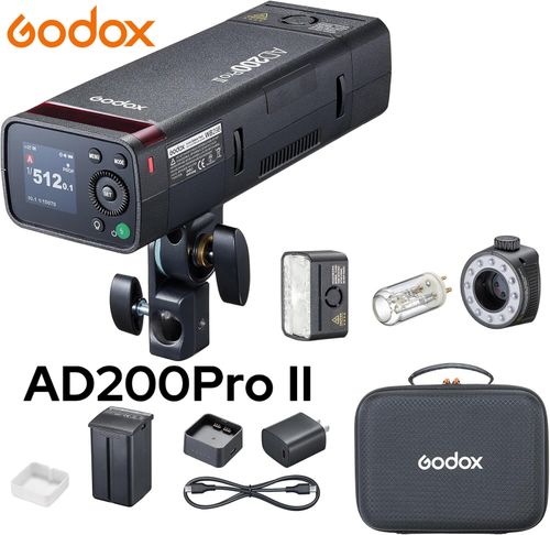 Godox AD200Pro II HSS TTL 2.4GHz Wireless Camera Pocket Flash Light Speedlite — image 1