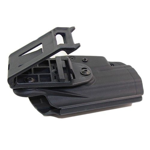 Tactical Quick Draw Holster For Glock 17 OWB Paddle Polymer Belt Retention Black