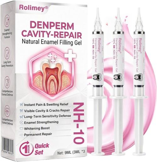Rolimey DenPerm Cavity Repair Enamel Filling Gel For Sensitive Teeth 3ml*3/Pack