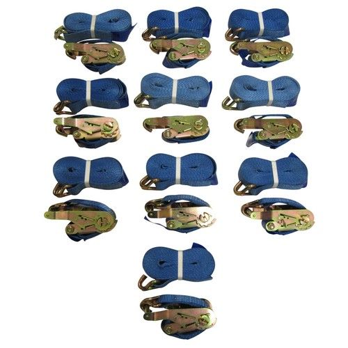 Tie Down Ratchet Straps 35MM x 6M 3T X10 (3000KG Cargo Lashing Claw Hook)