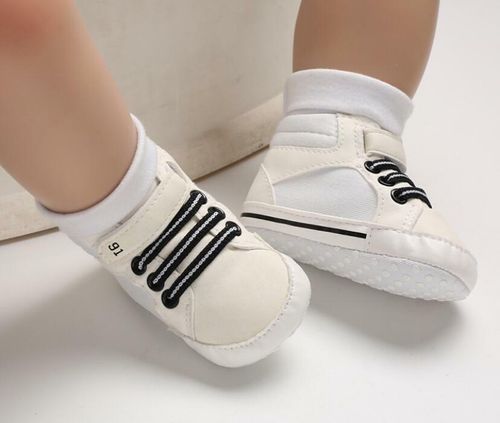 Newborn Baby Boy Pram Shoes Infant High Top Booties PreWalker Boots 3 6 9 12 18M — image 2