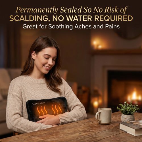 Rechargeable Electric Hot Water Bottle Bed Hand Warmer Massaging Cozy Heat Pad — image 9
