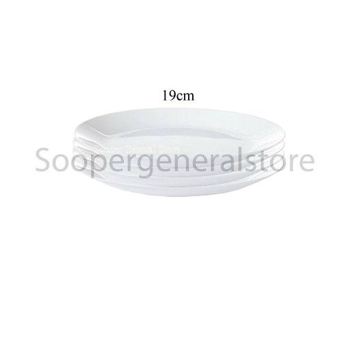 4 x White dinner Plates Bowls Side Sandwich Dessert Cereal Crockery