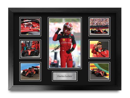 Charles Leclerc Signed Large A2 Framed Formula One Autograph Memorabilia Gift — image 1