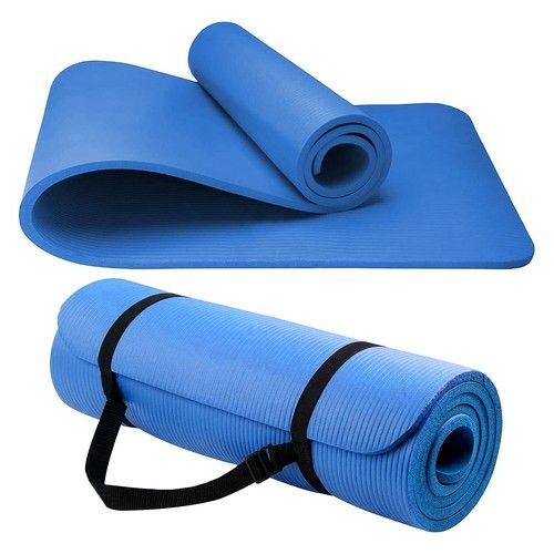 Yoga Mat 10mm Thick Exercise Mat Gym Workout Fitness Pilates Home Non Slip NBR