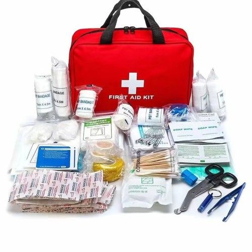 184PCS First Aid Kit Emergency Medical Supplies Portable Bag Camping Hiking