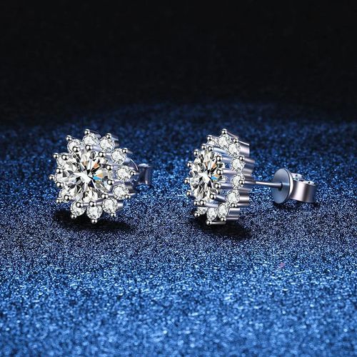 2.0ct Lab-Created Round Shape Diamond Test Pass Stud Earrings VS1/D/Excellent — image 5