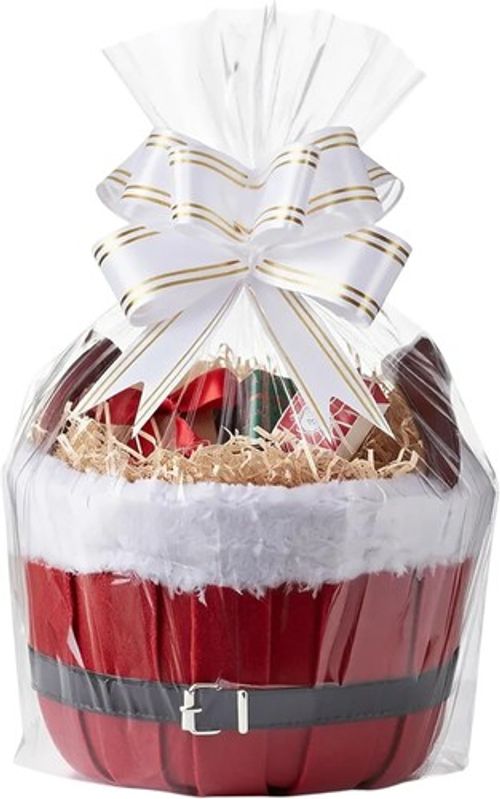 Santa Bamboo Wicker Gift Basket Belt Xmas Hamper Make Your Own Hamper Kit Set