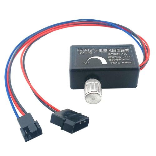 PC Case CPU Fan Speed Regulator 4pin 3pin DC 12V IDE Power Knob Control Switch