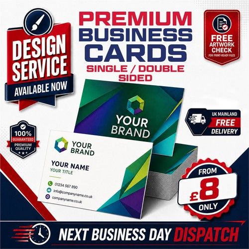 Custom Business Card Printing | Full Colour Single/Double Sided | Fast Dispatch