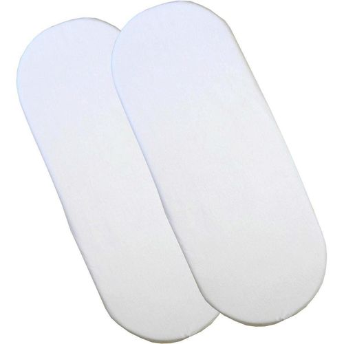 Pack of 2 - 100% Cotton Jersey Moses Basket Fitted Sheets,Baby Bassinet ,35x75cm — image 1