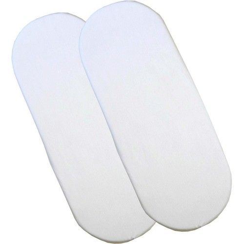 Pack of 2 - 100% Cotton Jersey Moses Basket Fitted Sheets,Baby Bassinet ,35x75cm