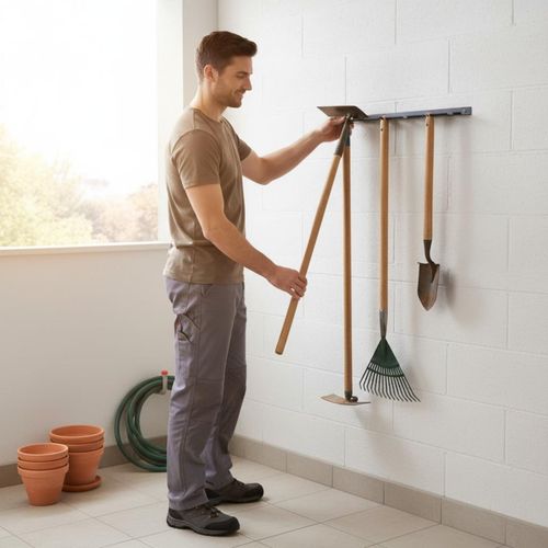Garden Tool Storage Rack Space Saving Garden Tool Hanger Long-Lasting — image 2