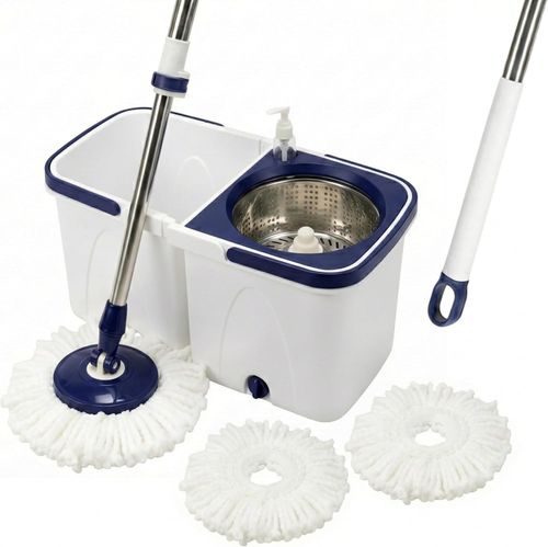 FLOOR MAGIC SPIN 360 Degree MOP BUCKET SET MICROFIBER WITH EXTRA MOP HEADS — image 1