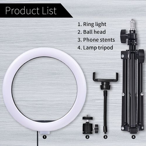 12" LED Ring Light with Tripod Stand Phone Mount for YouTube Makeup Video Live — image 11