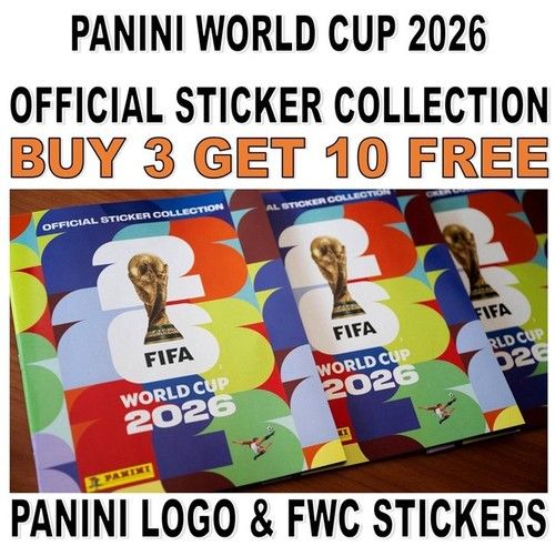 PANINI WORLD CUP 2026 STICKER COLLECTION - PANINI LOGO & FWC FREE UK POSTAGE