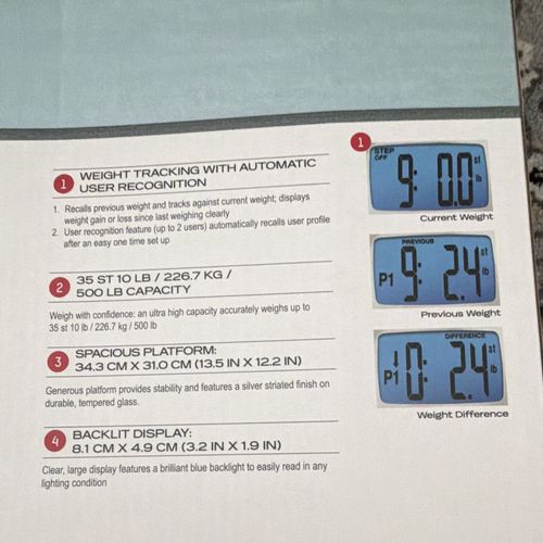 Taylor Glass Digital Scale Silver Square High Capacity Modern Bathroom Scale — image 4